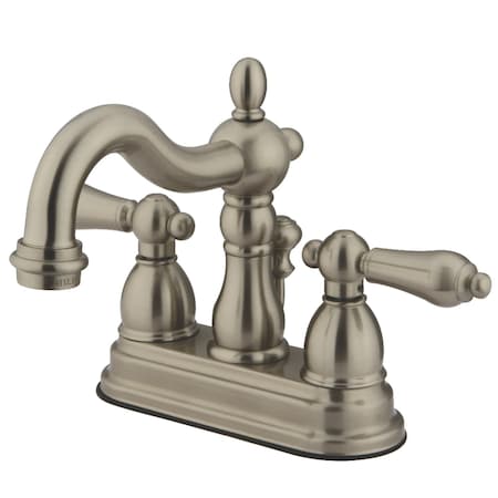 Kingston Brass KS1608AL 4" Centerset Bathroom Faucet, Brushed Nickel KS1608AL